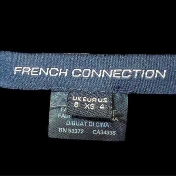 🌻NEW w.tag French Connection Black Velvet One Shoulder Maxi Dress Size 4 - Picture 11 of 13